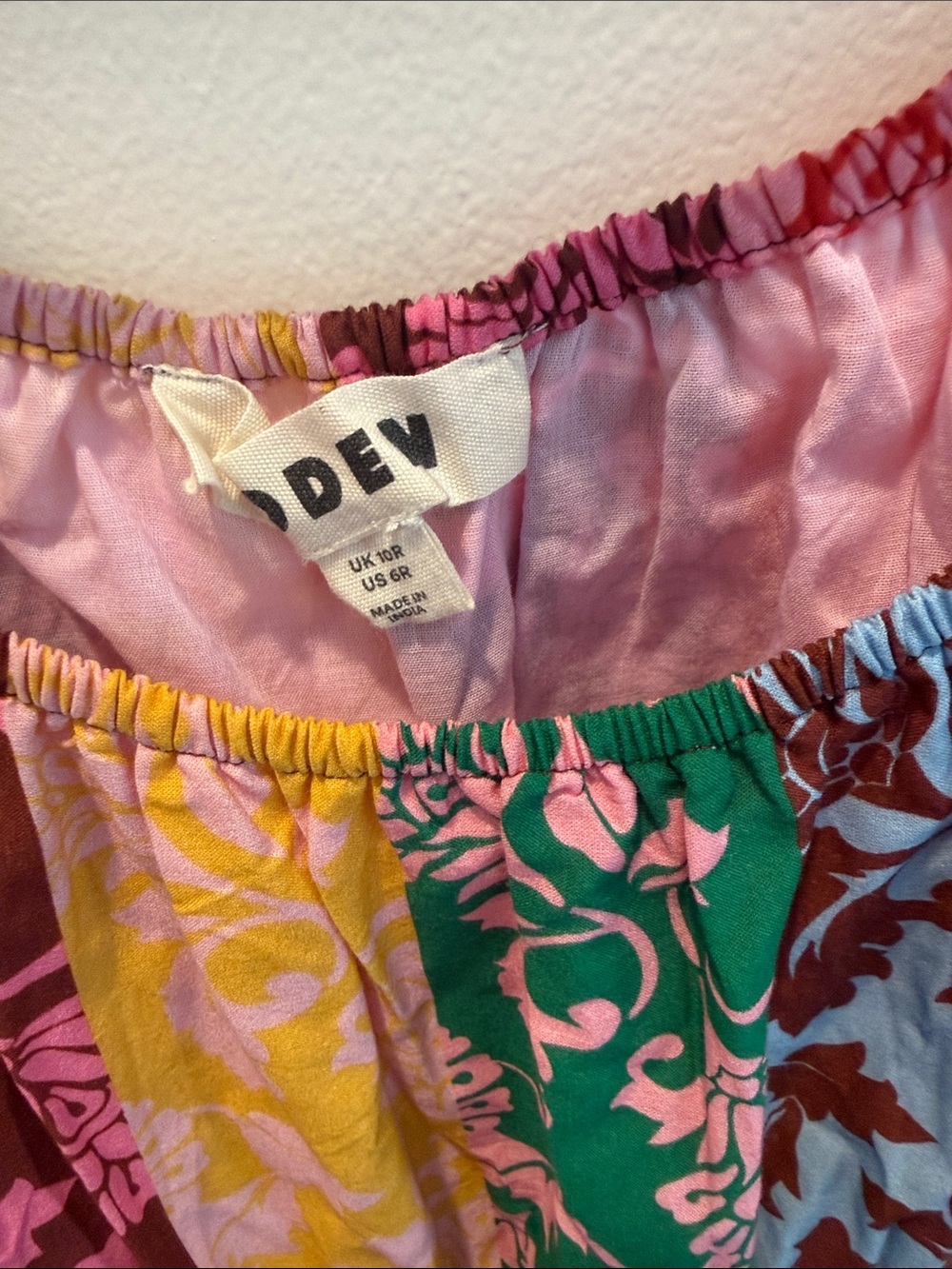 Boden Multicolor Floral Stripe Maxi Dress - Red, Yellow, Green, Pink - Picture 2 of 4